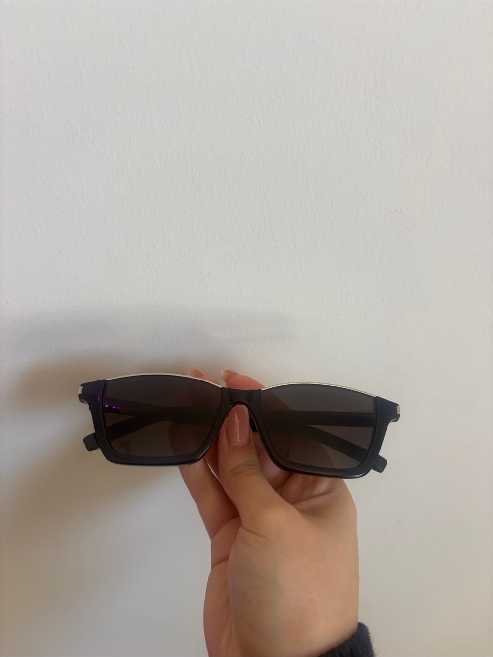 Vintage Saint Laurent Square-Frame Acetate Sunglasses